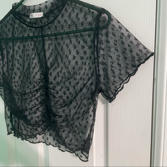 ‼️BLACK MESH CROP TOP - Picture 9 of 9